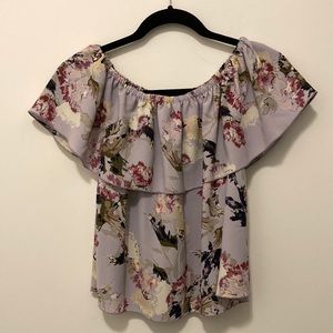 Wilfred off-the-shoulder top, Lilac, Size XS
